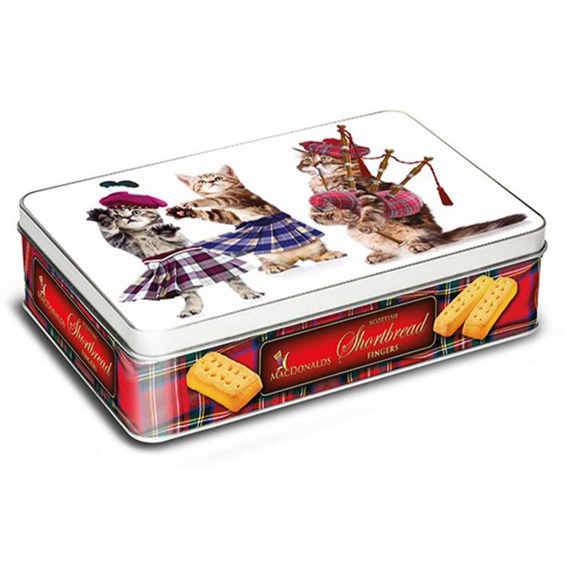  MacDonalds Scottish Shortbread Fingers Dancing Cats Tin 300g 