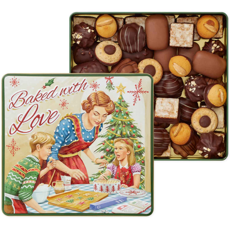  DreiMeister 'Baked with Love' Weihnachtsgebäckmischung Retrodose 800g 