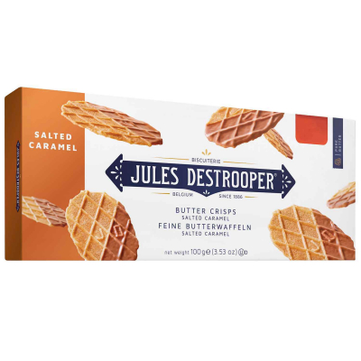  Jules Destrooper Feine Butterwaffeln Salted Caramel 100g 