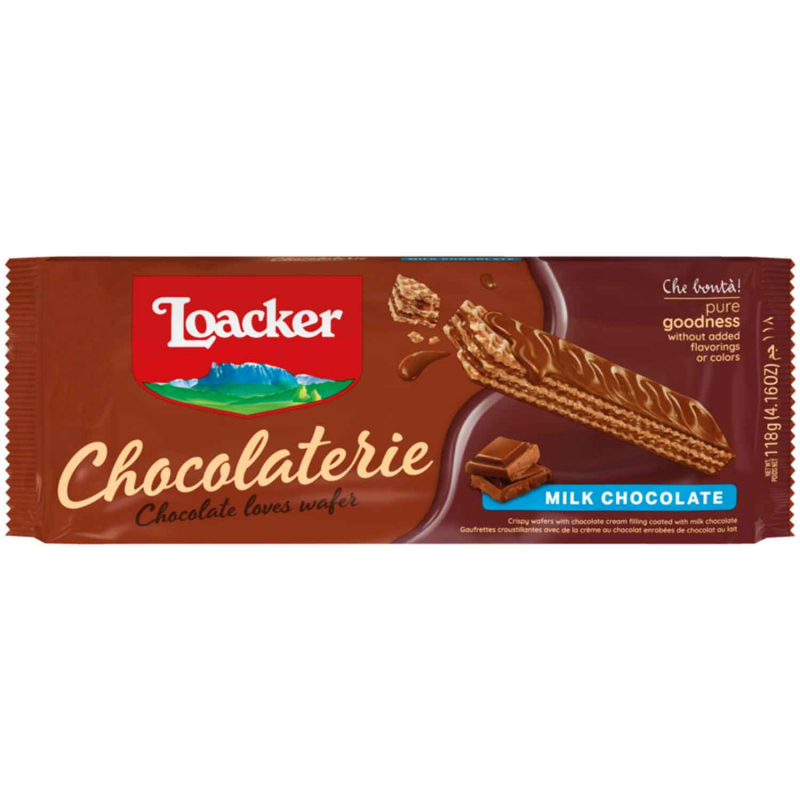  Loacker Chocolaterie Milk Chocolate 118g 