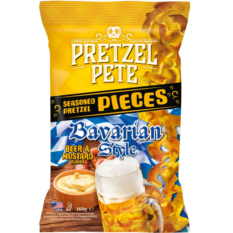  Pretzel Pete Pieces Bavarian Style Beer & Mustard 160g 