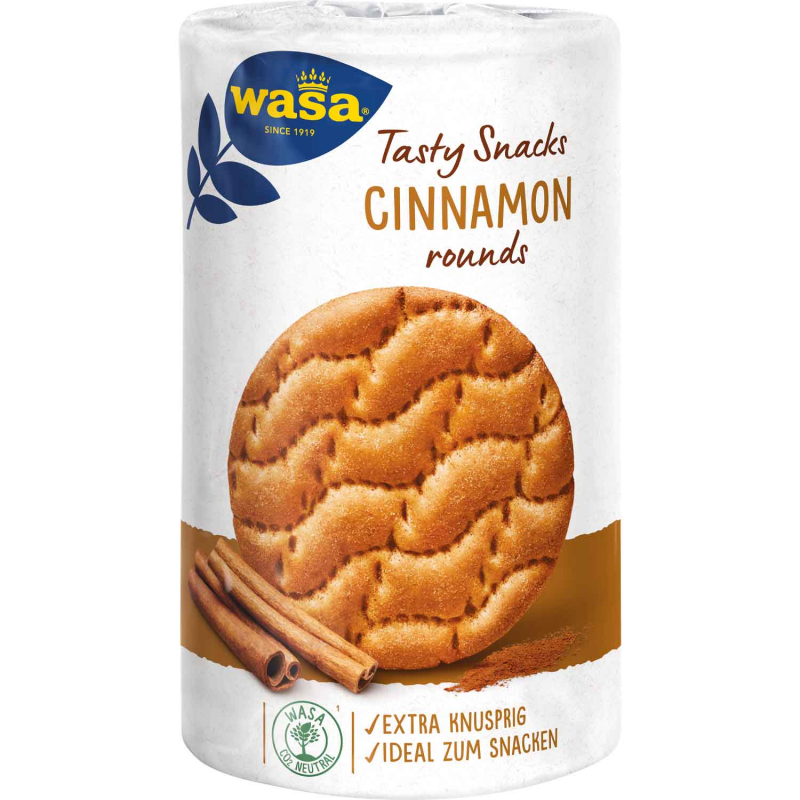  Wasa Tasty Snacks Rounds Cinnamon 267g 
