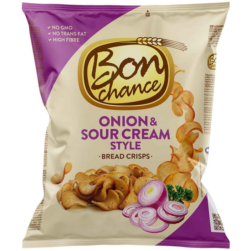  Bon Chance Bread Crisps Onion & Sour Cream Style 240g 