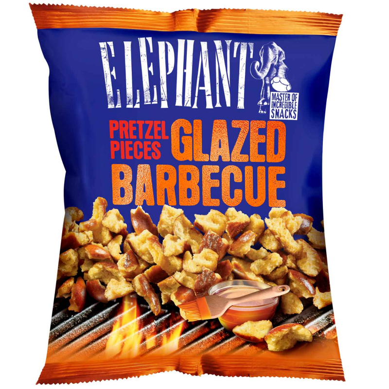  Elephant Pretzel Pieces Glazed Barbecue 125g 
