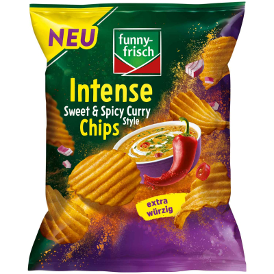  funny-frisch Intense Chips Sweet & Spicy Curry Style 110g 
