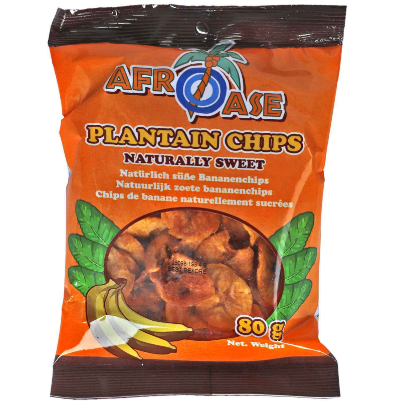  Afroase Plantain Chips Naturally Sweet 80g 