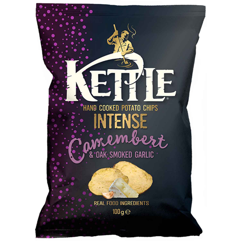  Kettle Chips Intense Camembert & Oak Smoked Garlic 100g 