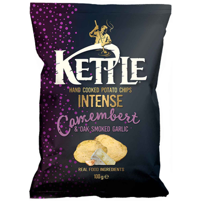  Kettle Chips Intense Camembert & Oak Smoked Garlic 100g 