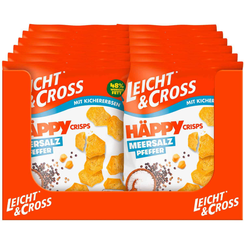  Leicht & Cross Häppy Crisps Meersalz Pfeffer 80g 