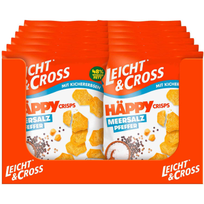  Leicht & Cross Häppy Crisps Meersalz Pfeffer 80g 