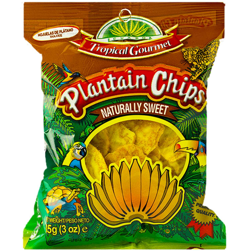  Tropical Gourmet Plantain Chips Naturally Sweet 85g 
