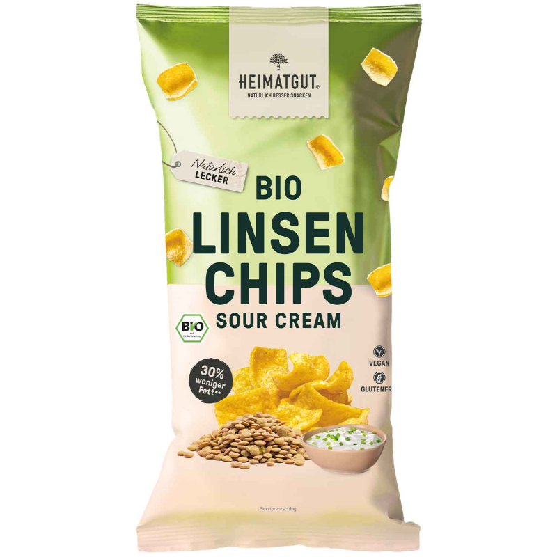  Heimatgut Bio Linsen Chips Sour Cream Style 75g 