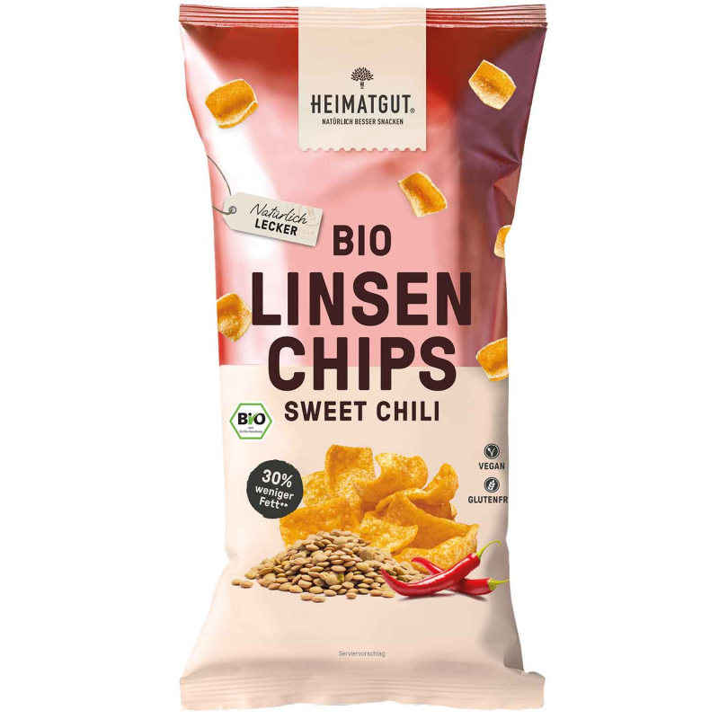  Heimatgut Bio Linsen Chips Sweet Chili 75g 