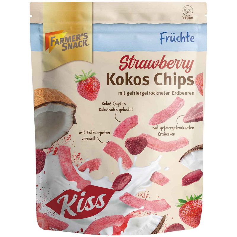 Farmer's Snack Kokos Chips Strawberry 100g 