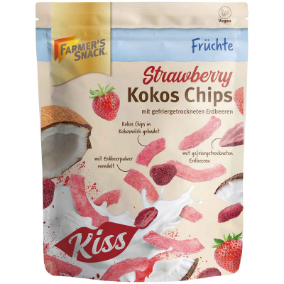  Farmer's Snack Kokos Chips Strawberry 100g 