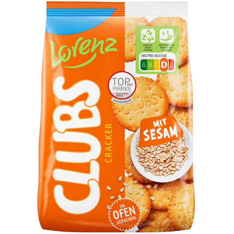  Clubs Cracker mit Sesam 180g 