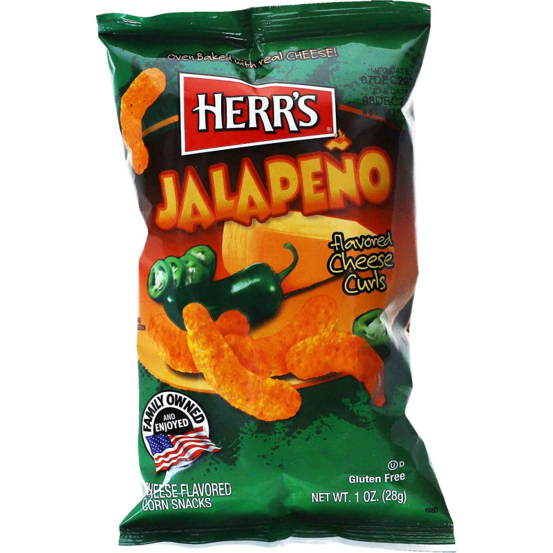  Herr's Jalapeño Cheese Curls 28g 
