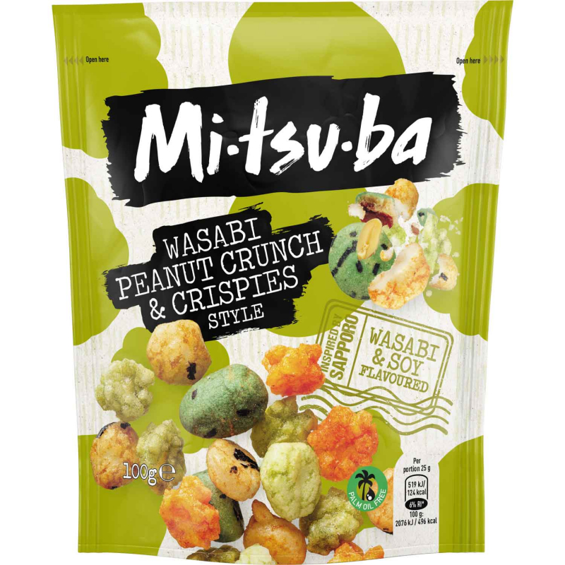  Mitsuba Wasabi Peanut Crunch & Crispies Style 100g 
