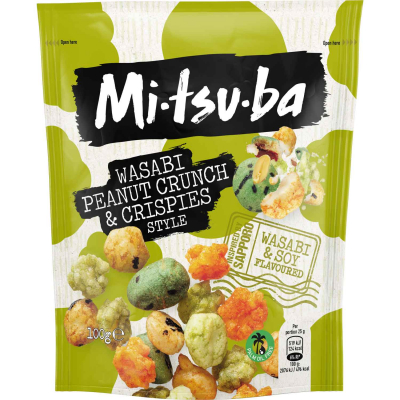  Mitsuba Wasabi Peanut Crunch & Crispies Style 100g 