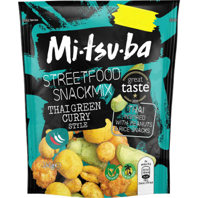  Mitsuba Streetfood Snackmix Thai Green Curry Style 140g 