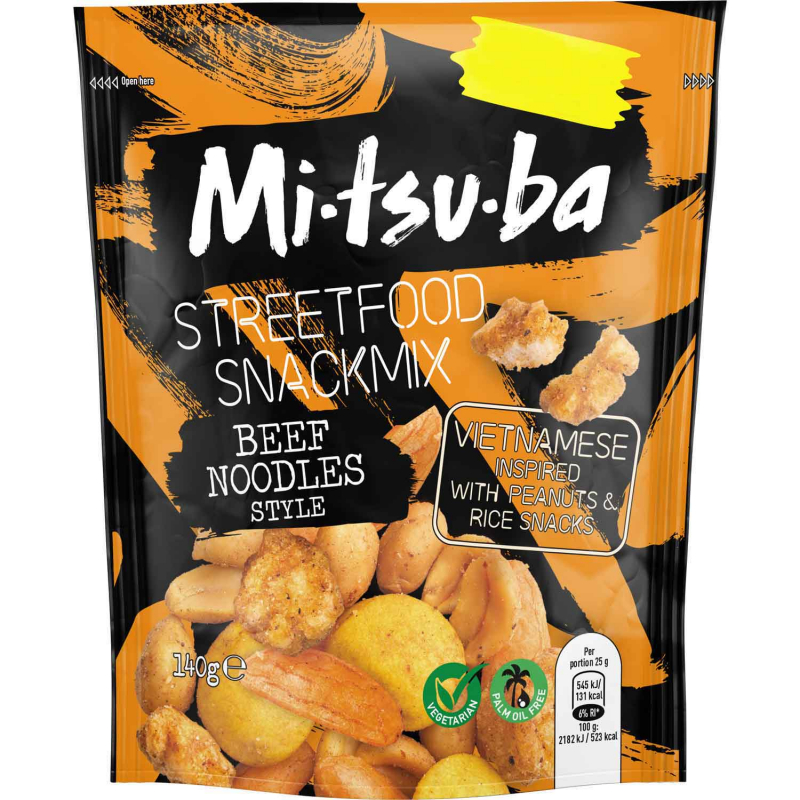  Mitsuba Streetfood Snackmix Beef Noodles Style 140g 