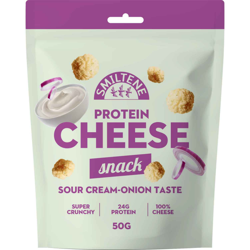  Smiltene Protein Cheese Snack Sour Cream-Onion Taste 50g 
