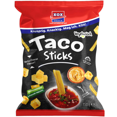  XOX Taco Sticks Nacho-Cheese 150g 