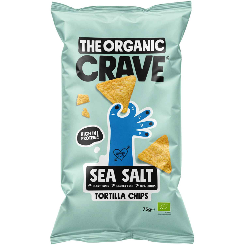  The Organic Crave Tortilla Chips Sea Salt 75g 