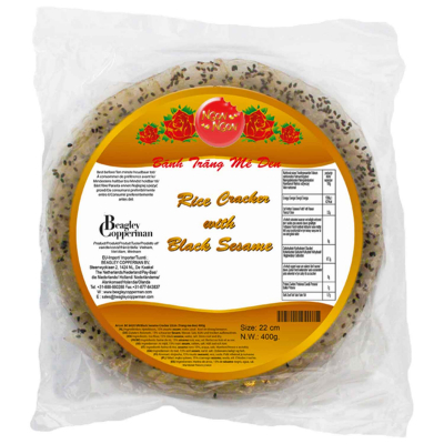  Ngon Ngon Rice Cracker with Black Sesame 400g 