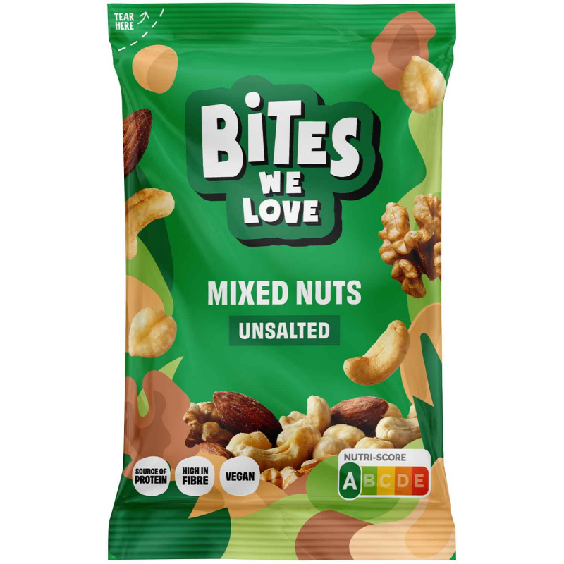  BitesWeLove Mixed Nuts Unsalted 30g 