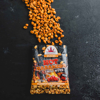  Poppamies Snacks Hot Habanero Chili Nuts 150g 