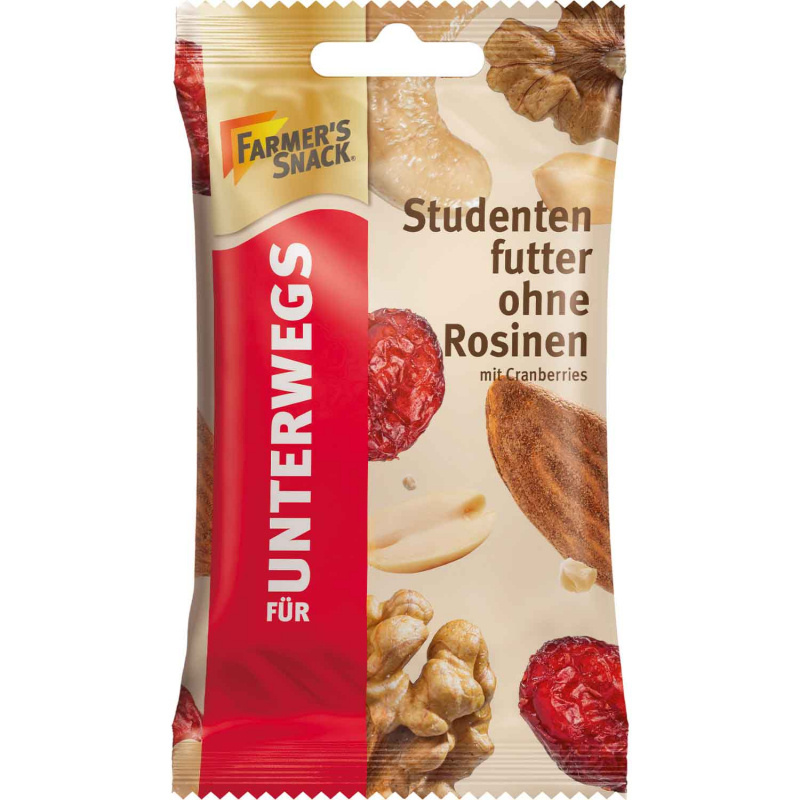  Farmer's Snack Studentenfutter ohne Rosinen für unterwegs 40g 
