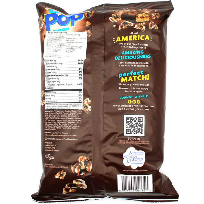  Snickers Candy Pop Popcorn 149g 