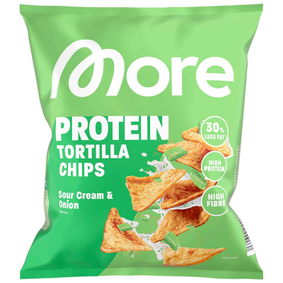  More Protein Tortilla Chips Sour Cream & Onion 50g 