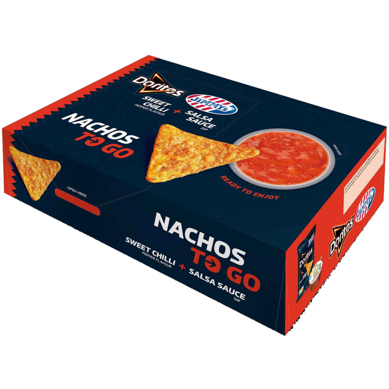  Jimmy's Nachos To Go Doritos Sweet Chilli + Salsa Sauce 190g 