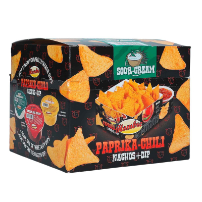  Hombre Paprika-Chili Nachos + Sour-Cream-Dip 190g 