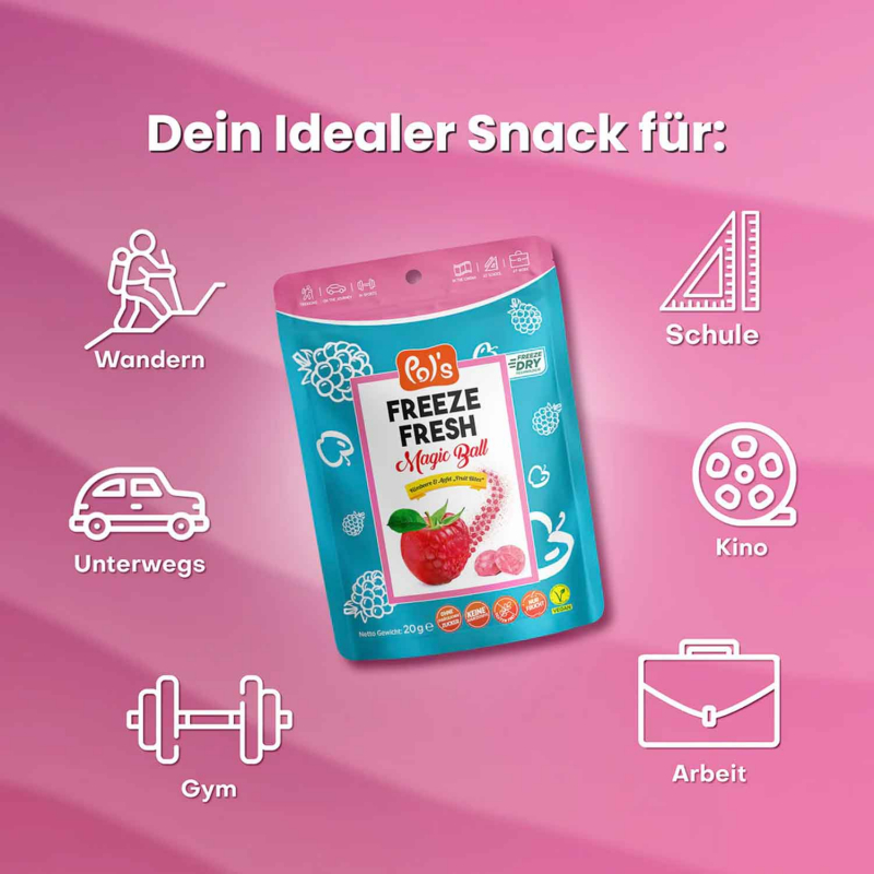  Pol's Freeze Fresh Magic Ball Raspberry & Apple Bites 20g 