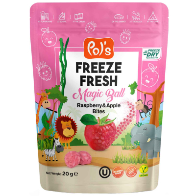  Pol's Freeze Fresh Magic Ball Raspberry & Apple Bites 20g 