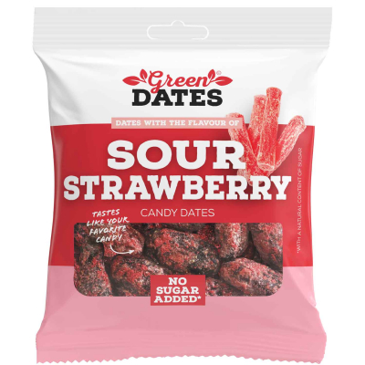  Green Dates Sour Strawberry 90g 
