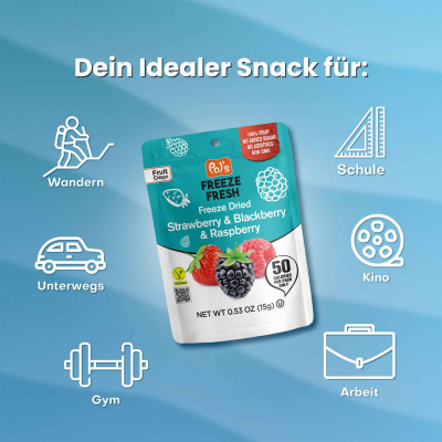  Pol's Freeze Fresh Freeze Dried Strawberry & Blackberry & Raspberry 15g 