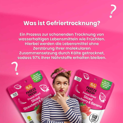  Pol's Freeze Fresh Freeze Dried Sliced Strawberry & Banana 15g 