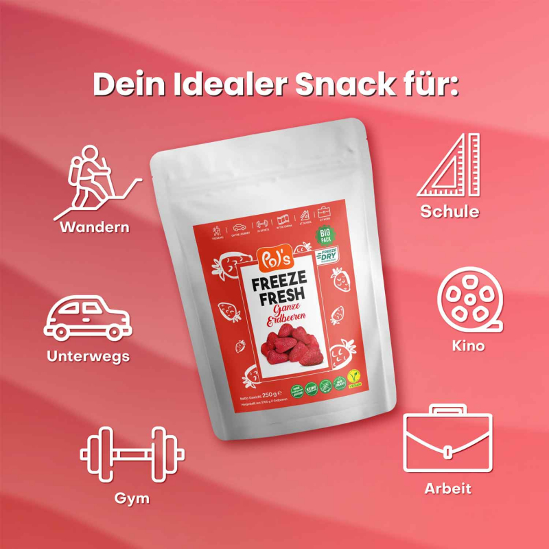  Pol's Freeze Fresh Ganze Erdbeeren 250g 
