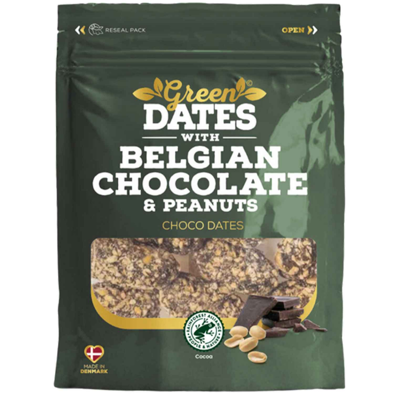  Green Dates Belgian Chocolate & Peanuts 120g 