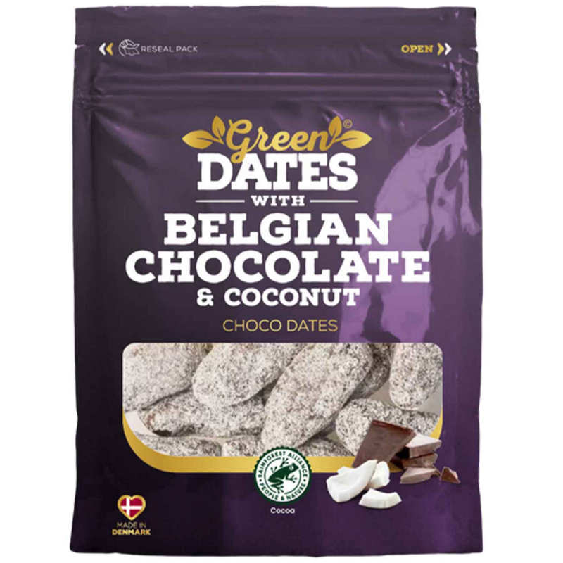  Green Dates Belgian Chocolate & Coconut 120g 