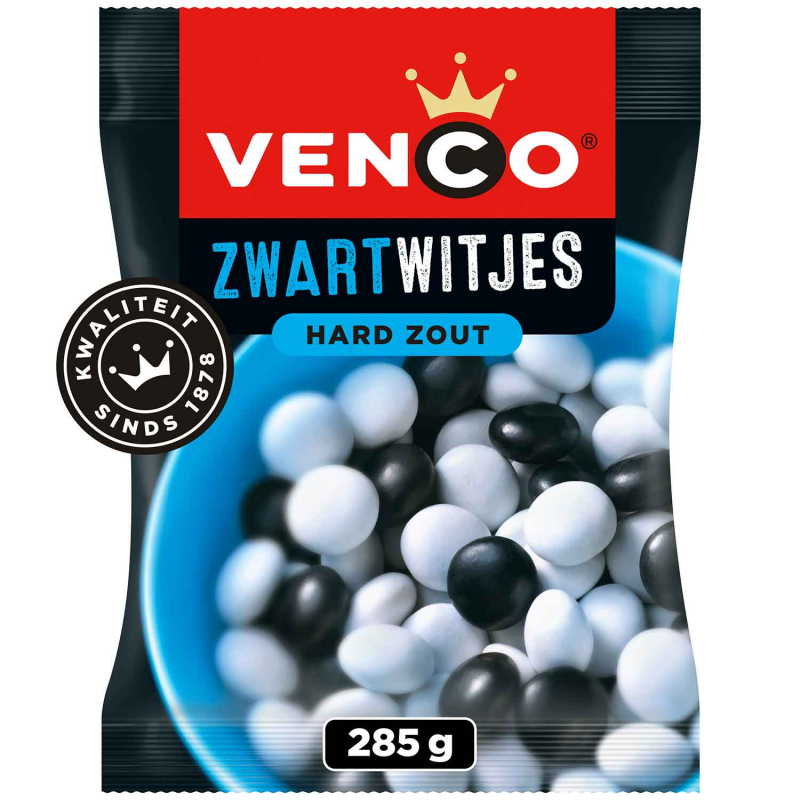  Venco Zwartwitjes Hard Zout 285g 