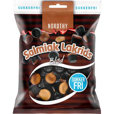  Nordthy Salmiak Lakrids Blød zuckerfrei 65g 