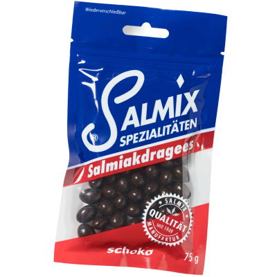  Salmix Salmiakdragees Schoko 75g 