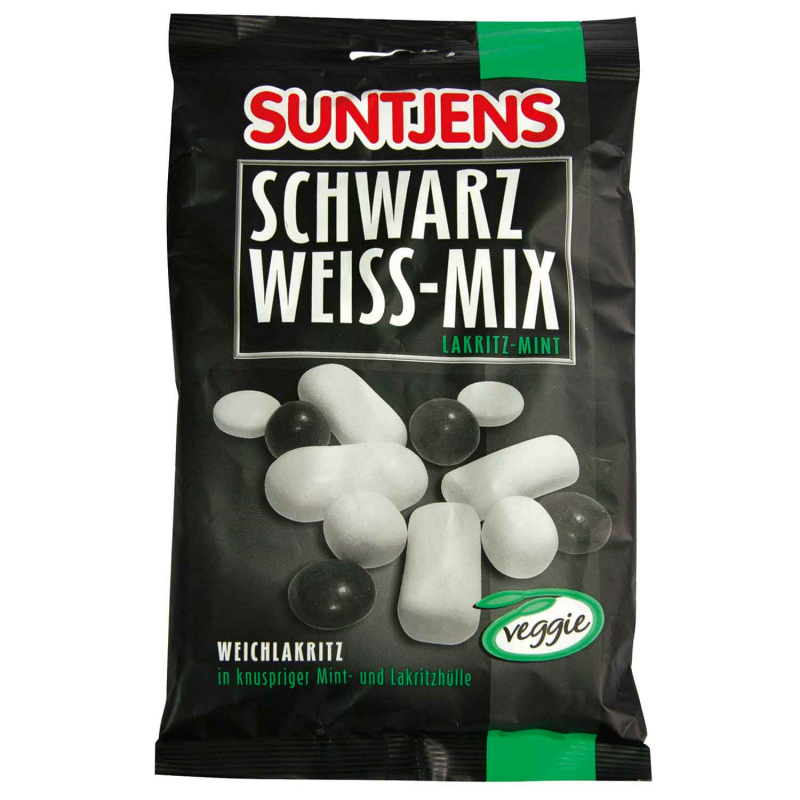  Suntjens Schwarz-Weiß Mix Lakritz-Mint 185g 