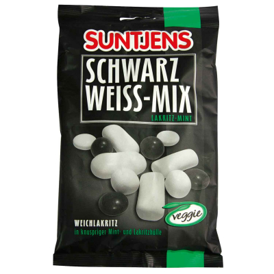  Suntjens Schwarz-Weiß Mix Lakritz-Mint 185g 