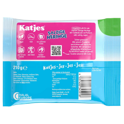  Katjes Salzige Heringe 210g 